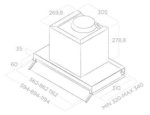 Okap BOXIN LUX LX/IX/A/90