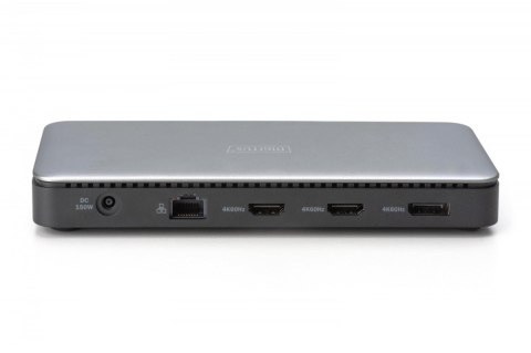 Stacja dokująca USB-C 11 portowa, max. 4K/60Hz z HDR, HDMI, DP, max. 3 monitory (MST), USB-C 3.2 Gen2, Gigabit Ethernet, SD/Micr