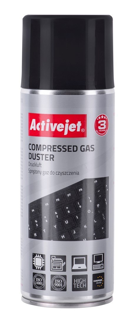 Activejet AOC-200 Sprężone powietrze (400 ml) Niezbędny w każdym biurze, środek czyszczący. Przeznaczone do czyszczenia elektron