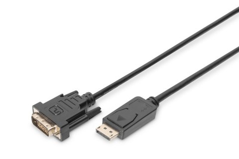 Kabel DisplayPort z zatrzaskiem 1080p 60Hz FHD Typ DP/DVI-D (24+1) M/M 2m Digitus