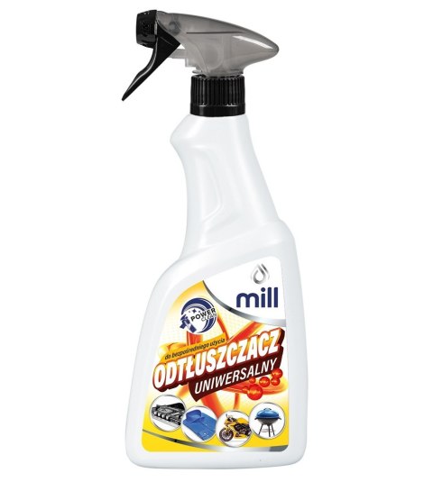 MILL CLEAN Odtłuszczacz Uniwersalny na tłuste plamy do odzieży, tworzyw sztucznych i innych powierzchni. 555 ml.