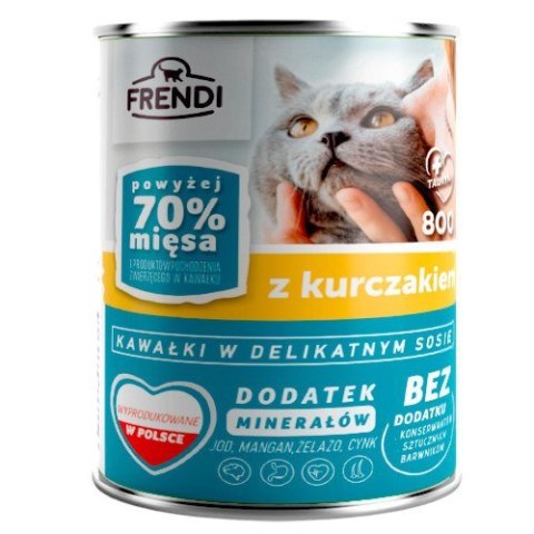 FRENDI kawałki w sosie z kurczakiem mokra karma dla kota 800g