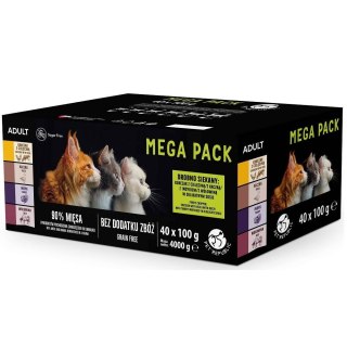 PetRepublic saszetki dla kota (kaczka, indyk, wołowina, kurczak z cielęciną) 40x100g