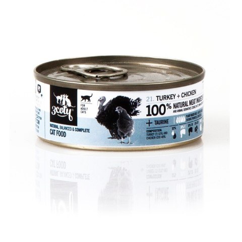 3Coty TURKEY + CHICKEN for Adult cats 80g