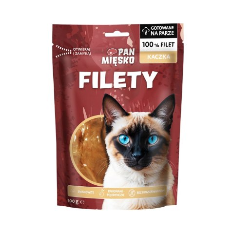 Pan Mięsko Przysmak dla kota Filety Kaczka 100g