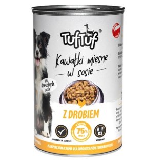 Tuf Tuf Puszka kawałki mięsne z drobiem dla psa 1250g