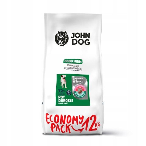 John Dog GOOD FORM MAŁE RASY kurczak z wołowiną KARMA SUCHA 12kg