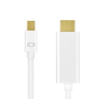 Kabel mini DisplayPort do HDMI,4K, 5m Biały LogiLink