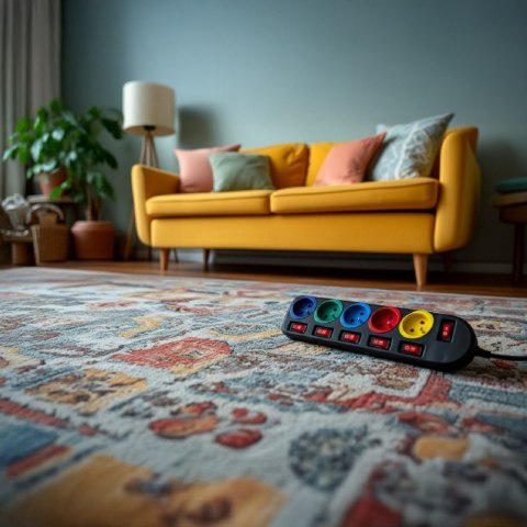 Listwa zasilająca 1,5m przedłużacz 5 gniazd MCE204M Maclean