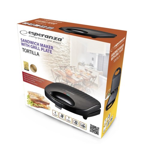Opiekacz do kanapek Tortilla 1000W Esperanza