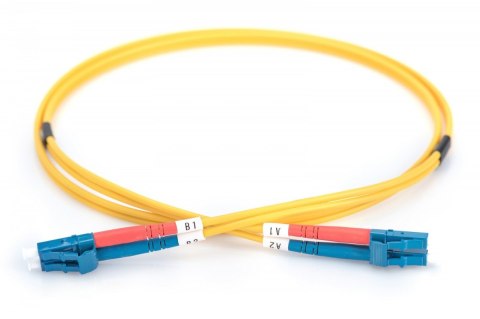 Patchcord FO Singlemode 09/125 OS2 LC-LC duplex 5m Żółty Digitus