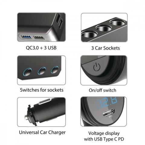 Rozdzielacz gniazda zapalniczki MCE218 Maclean