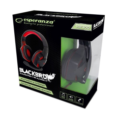 Słuchawki z mikrofonem gaming blackbird Esperanza