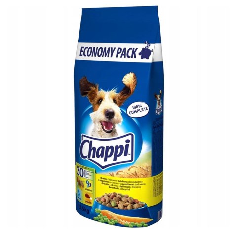 CHAPPI z drobiem i warzywami - sucha karma dla psa - 13,5 kg