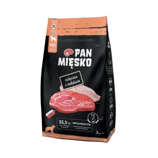 Pan Mięsko Cielęcina z indykiem sucha karma dla psa chrupki XS 3kg