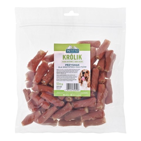 PETITTO Rurki ryżowe z królikiem dla psa 500g
