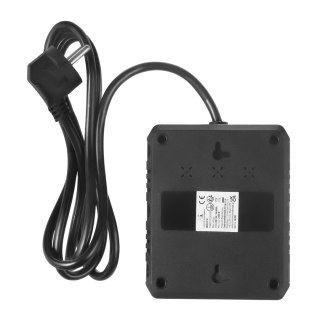 MACLEAN LISTWA ZASILAJĄCA, PRZEDŁUŻACZ 2 GNIAZDA + 3XUSB, 110-240V AC 50/60HZ, 2.1A MAX 2500W, 1.5M, CZARNA MCE387 B