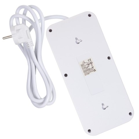 MACLEAN LISTWA ZASILAJĄCA, PRZEDŁUŻACZ 6 GNIAZD + 4XUSB, 110-240V AC 50/60HZ, 2.1A MAX 2500W, 1,5 M, BIAŁA MCE389 W