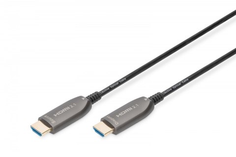 Kabel połączeniowy hybrydowy HDMI AOC | HDMI-A męski-męski | HDMI 2.1 | UHD-2 8K@60Hz | 48Gbps |HDR, eARC, HDCP 2.2, CEC | 30m