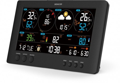 Profesjonalna stacja METEO WiFi SWS 12500 wys. LCD 21,4cm Kolor Sencor
