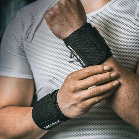 Opaska sportowa stabilizująca na nadgarstek czarna - 2 szt.