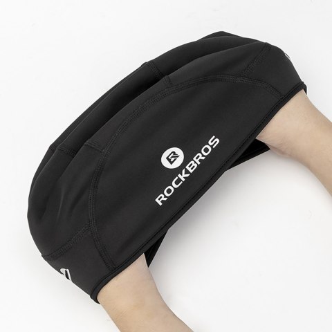 Czapka rowerowa zimowa pod kask z otworami na okulary - szara ROCKBROS