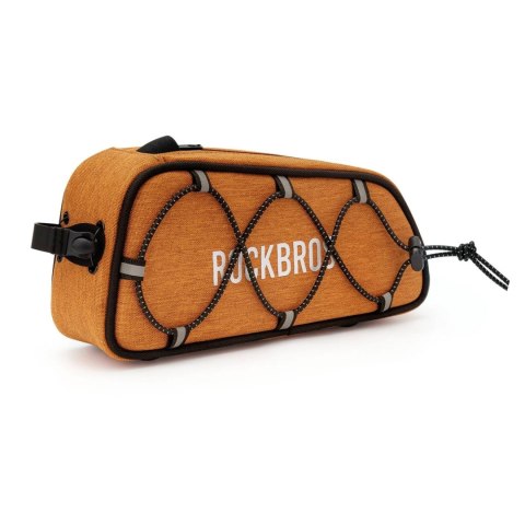 Torba rowerowa na górną rurę ramy wodoodporna 0.7L - pomarańczowa ROCKBROS
