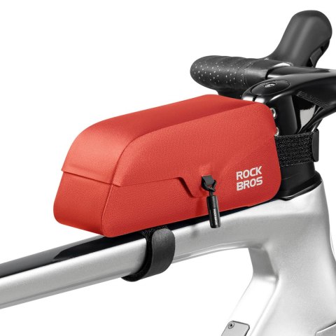 Torba rowerowa na ramę wodoodporna z magnetycznym zapięciem 0.9L - czerwona ROCKBROS