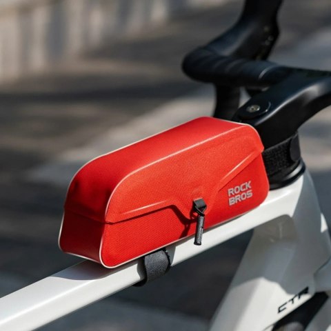 Torba rowerowa na ramę wodoodporna z magnetycznym zapięciem 0.9L - czerwona ROCKBROS