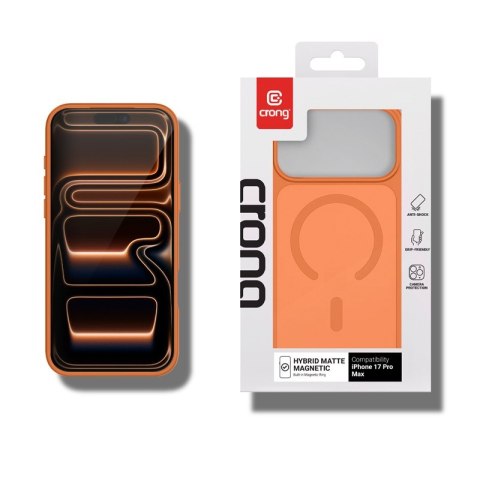 Etui Hybrid Matte Magnetic Etui MagSafe iPhone 17 Pro Max Pomarańczowe