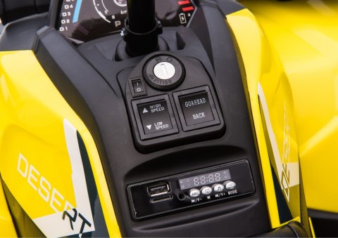 Quad na Akumulator XMX607 Dla Dzieci Światła LED MP3 Żółty LEAN CARS