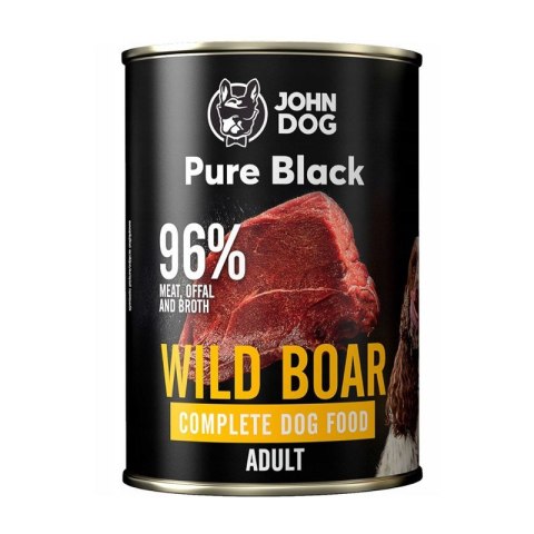 John Dog Pure Black dorosły dzik karma mokra dla psa 400g