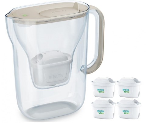 Dzbanek filtrujący Style Essential 2.4l + 4 wkłady, piaskowy