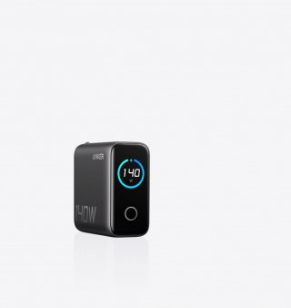 Ładowarka sieciowa 140W PD3.1 kabel USB-C LED Czarna