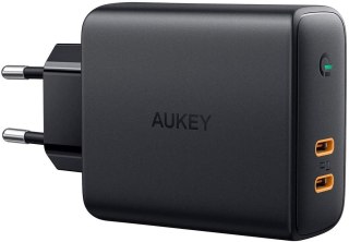 PA-D5 GaN ładowarka sieciowa 2xUSB C Power Delivery 3.0 63W 6A Dynamic Detect AUKEY