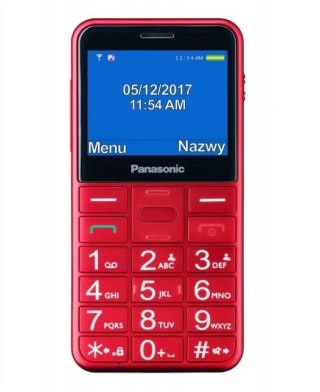 Telefon dla seniora KX-TU155 czerwony Panasonic