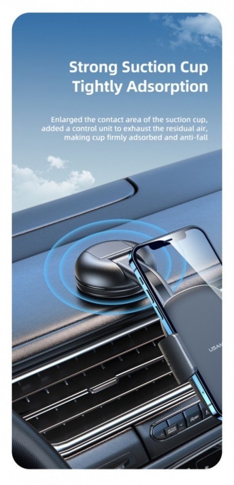 Uchwyt na kokpit lub do szyby US-ZJ063 Czarny USAMS