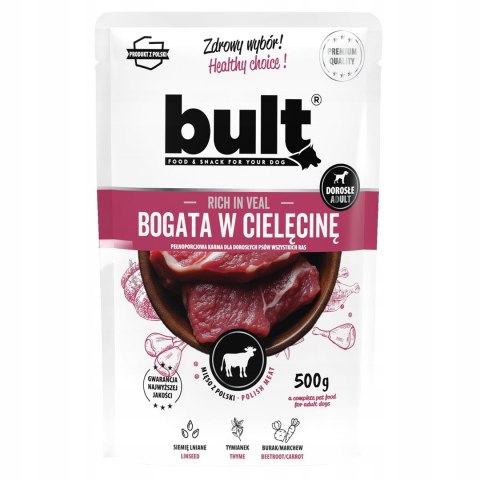 BULT Saszetka mielonka bogata w cielęcinę karma mokra dla psa 500g