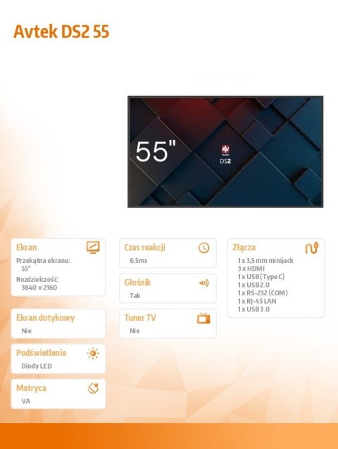 Monitor informacyjny DS2 55 cali