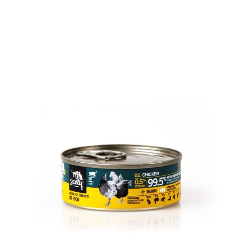 3Coty CHICKEN with Spirulina for Adult cats 80g