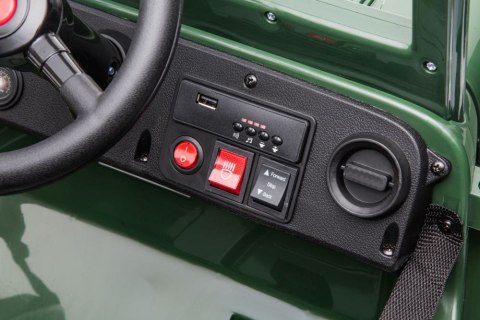 Auto Na Akumulator JH-103 Wojskowa Zieleń 4x4 LEAN CARS