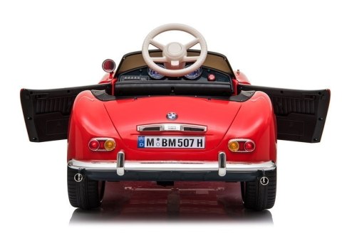 Auto na Akumulator BMW Retro Dla Dzieci Pilot LED MP3 Czerwone Lakierowane LEAN CARS