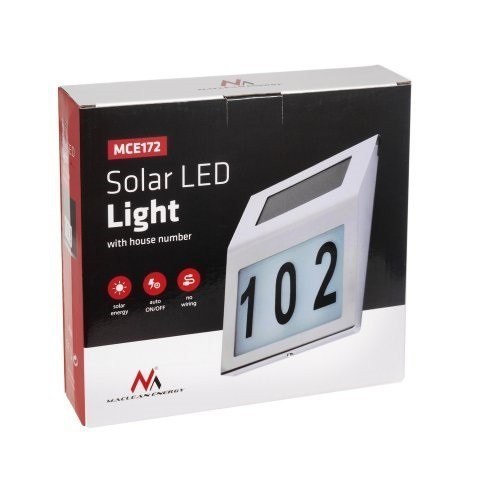 Lampa solarna MCE172 numer domu LED