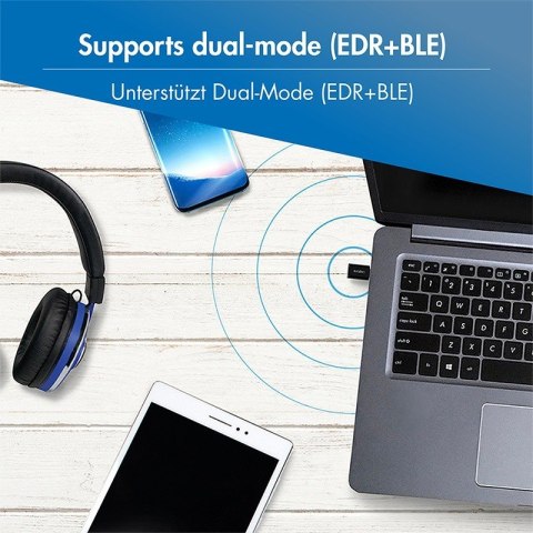 Adapter BT5.3, USB-C Gen1, 3Mbps, 20m, czarny