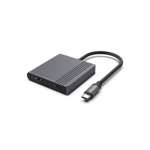 Adapter USB-C do HDMI + DP, 4K 60Hz, czarny