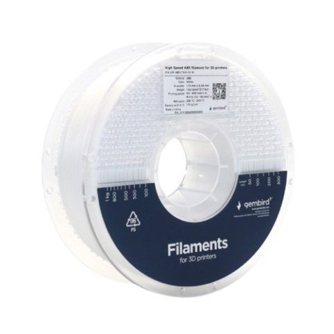 Filament ABS High Speed, 1,75 mm, 1 kg, biały