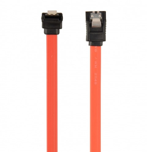 Kabel do dysków SATA DATA III (6GB/S)10cm metalowe zatrzaski kątowy
