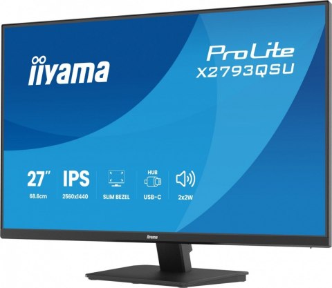 Monitor 27 cali X2793QSU-B1 IPS, QHD, HDMI, DP, 2xUSB