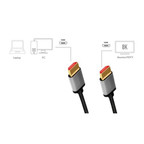 Kabel HDMI 2.1 8K/60Hz aluminiowy 3m LogiLink