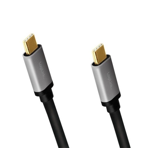 Kabel USB-C M/M, PD, aluminiowy 1.5m LogiLink